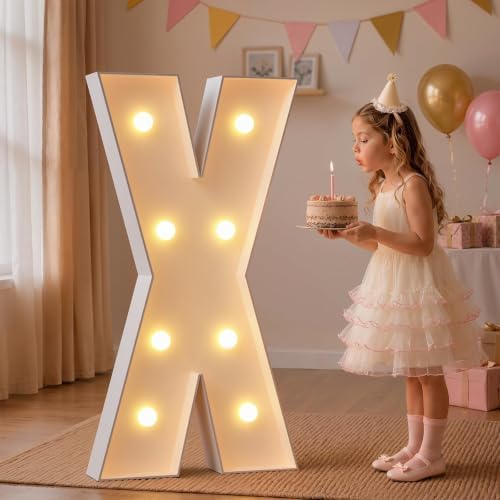 imprsv Large Marquee Letters, 3FT Light Up Letters X Sign for Party Decor by Letsmakeitimpressive