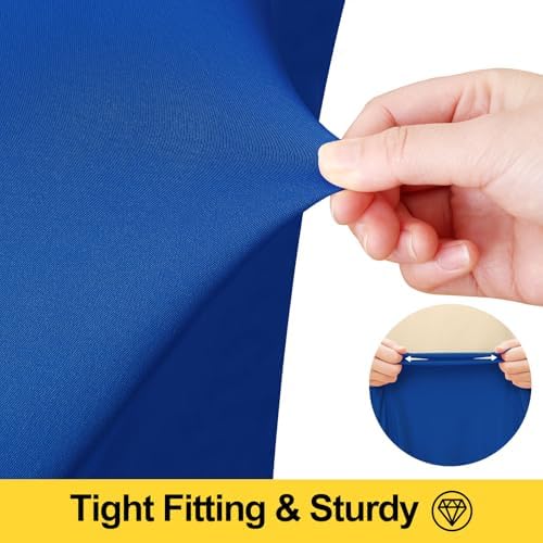 Smiry Spandex Elastic Fitted Table Cloth Skirt for 8FT Rectangle Table - Image 5
