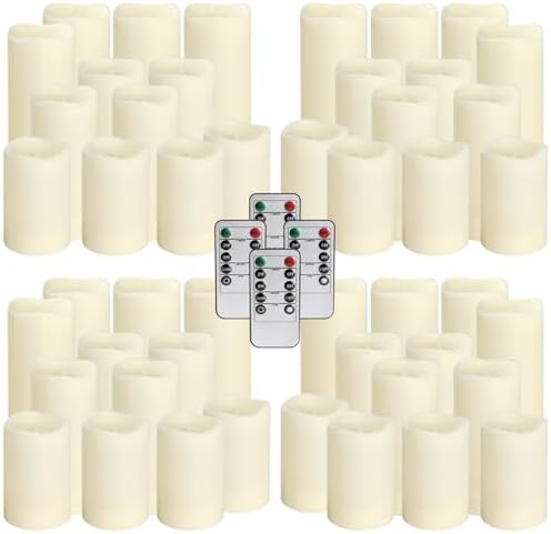 fclayvts 48-Pack LED Flameless Candles with Remote Control - Perfect for Home, Parties, and Special Occasions - Create a Magical Ambiance Effortlessly(Three Sizes) - Image 2