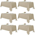 Fitable 6 Pack Nature Tablecloths 70x120 Inch for 6-8 Ft Rectangle Tables by Fitable