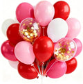 PartyWoo Pink and Red Balloons 66pcs 12 Inch Pink Red White Gold Balloons by PartyWoo