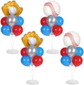 Naozinebi 4 Sets Baseball Birthday Party Balloons Stand Kit Party Decor by Naozinebi