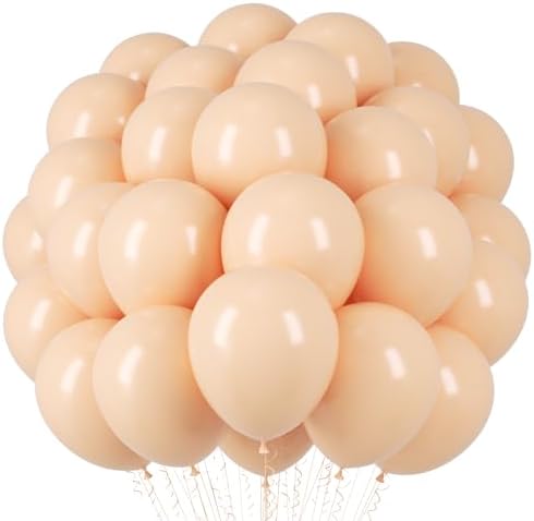 Voircoloria 66pcs Blush Nude Latex Party Balloons, 12inch by Voircoloria