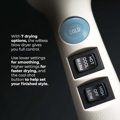 RUSK W8less 2000 Watt Ionic Hair Dryer, Ceramic Tourmaline Technology, 1ct - Image 6