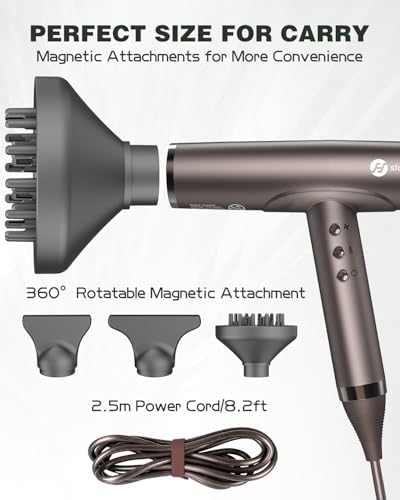 slopehill Professinoal Ionic Hair Dryer,High-Speed Lightweight Travel Dryer - Image 5
