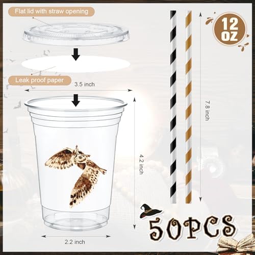 Pickmesh 50 Pcs Wizard Themed Cups 12 oz Disposable Plastic Cups - Image 3
