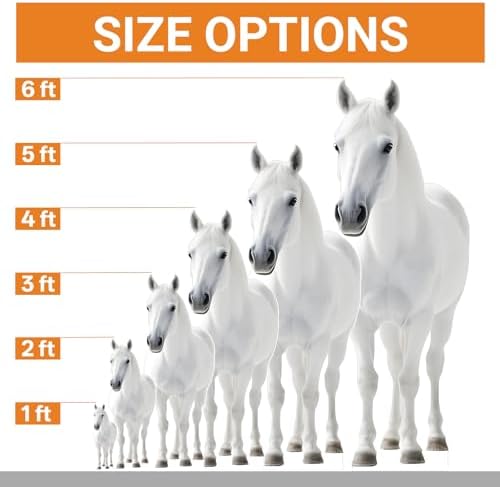 White Horse Life Size Cardboard Cutout Standup, 5FT, 1 PC - Image 3