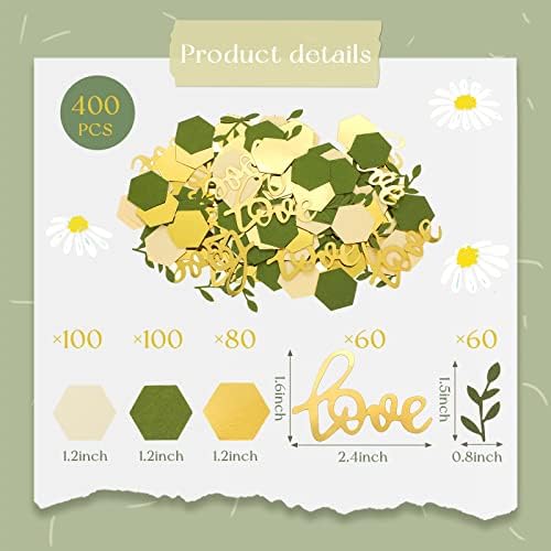Minatee 400 Pcs Baby Shower Confetti Decorations Table Confetti Dots Gender Reveal Wedding Decor(Classic Color,Wedding Style) - Image 2