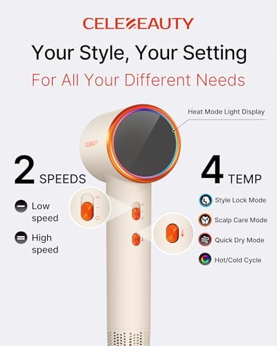 High-Speed Ionic Hair Dryer with Diffuser, 110k RPM Fast-Drying Blow Dryer - Image 4