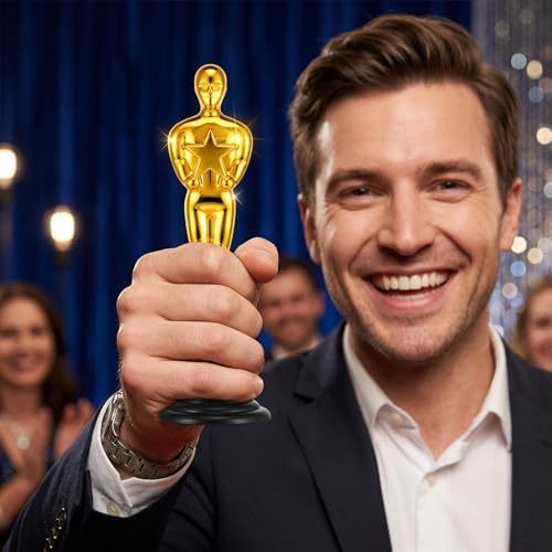 24 Pack 6 Inch Gold Mini Award Trophy Statues, Plastic Mini Trophies - Image 7
