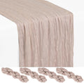 4 Pack Rosy Brown Cheesecloth Table Runner 17x108 Inches Boho Home Decor by Showgeous