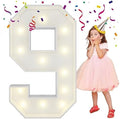 4FT Marquee Numbers, Large Light Up Numbers 9 for 9th Birthday Party Decor by MerryMosaics