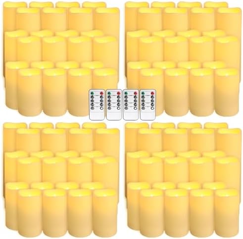fclayvts 96-Pack LED Flameless Candles with Remote Control - Perfect for Parties, and Special Occasions(Three Sizes) - Image 2