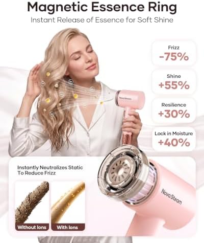 Hair Dryer, High-Speed Ionic Blow Dryer with Essential Oil & Diffuser - Image 4