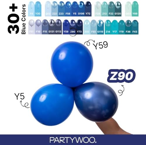 PartyWoo Navy Blue Balloons 50pcs Dark Blue Latex Helium Balloons 12 Inch - Image 4