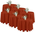 Fitable 6 Pack Rust Tablecloths 120 Inch Round for 48"-96" Tables by Fitable