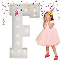 4FT Marquee Letters, Large Light Up Letters F for Party Decor by MerryMosaics