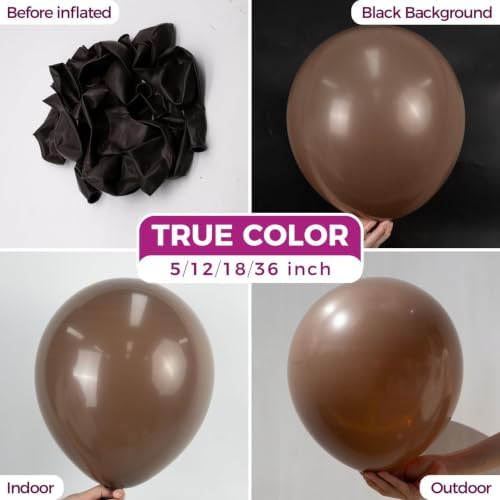 Bezente Brown Balloons Latex Boho Party Balloons 100 Pack 12 inch - Image 2