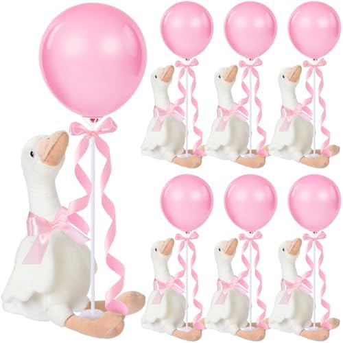Chunful 6 Set Pink One Silly Goose 1st Birthday Decoration 11.8 Inch by Chunful
