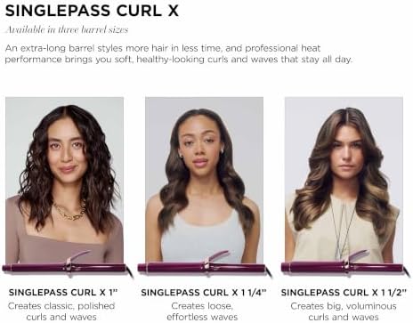 T3 SinglePass Curl X Extra-Long Barrel Curling Iron & Curling Wand, Hair Curler with 9 Heat Settings, Korean Ceramic & ProGlide Clip for Curls, Waves & Shine on Fine, Medium & Thick Hair - Image 5