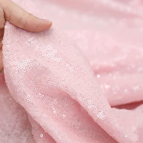 Poise3EHome Pink Sequin Backdrop Curtain, 2 Panels 2Ft x 8Ft Glitter Photography Background for Party Baby Shower Wedding Birthday Christmas Thanksgiving Halloween Decoration - Image 5