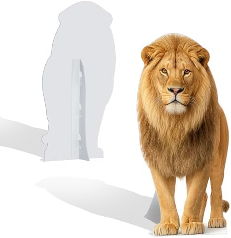Lion 1FT Life Size Cardboard Cutout, Safari Theme, 1 PC - Image 3