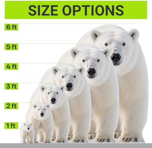 Polar Bear 3FT Life Size Cardboard Cutout, 1 PC, Party Decor - Image 2