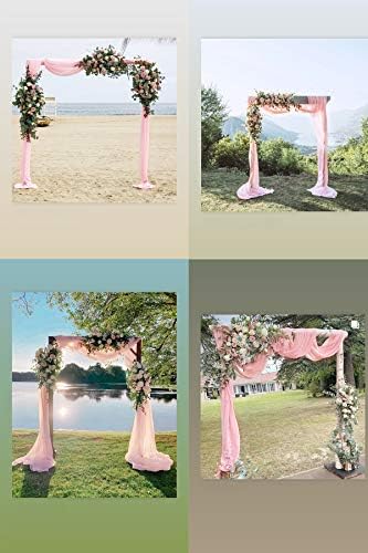 Wedding Arch Draping Fabric Sheer Chiffon Curtain Drape Wedding Party Decor - Image 5