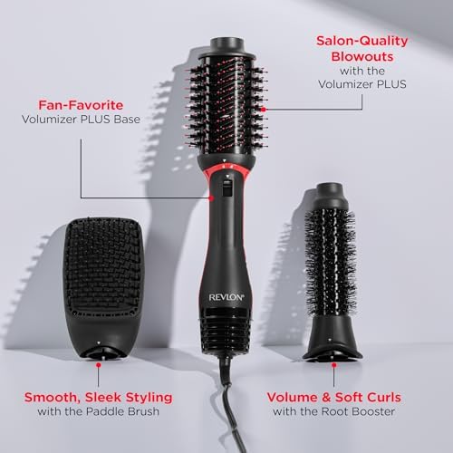 REVLON 3-in-1 Multi-Styler Blow Dryer Brush with 3 Attachments - Image 4