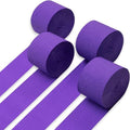 PartyWoo Purple Crepe Paper 4pcs 328 FT Dark Purple Streamers by PartyWoo