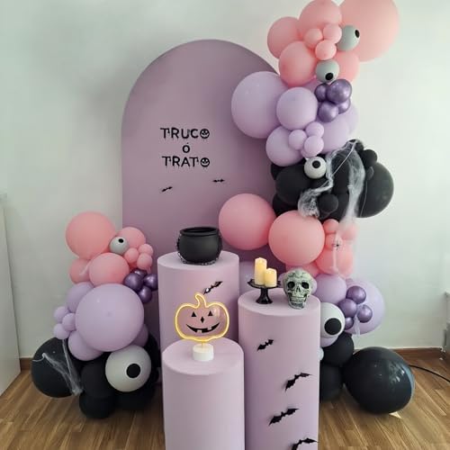 Pink Purple Halloween Balloon Arch Kit, Spooky One Birthday Decorations - Image 3