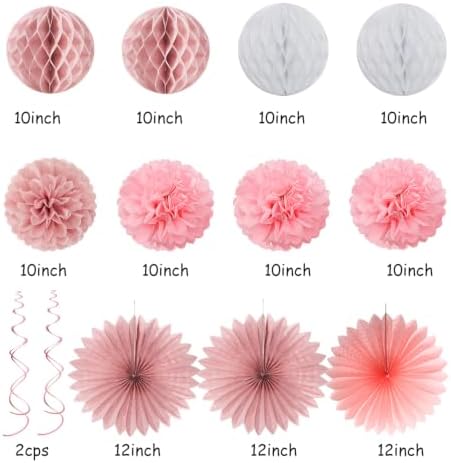 Rose Gold Light Pink White 21st Happy Birthday Party Decorations Hugmoon - Image 4