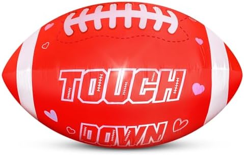 5FT Large Red Football Inflatable for Game Day Yard Decoration by Eyourlife