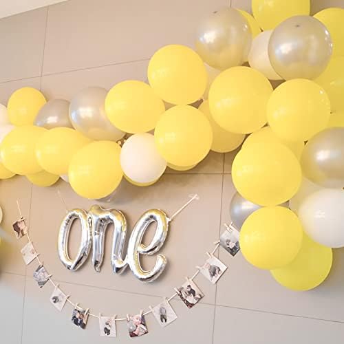 Voircoloria 105pcs Yellow Party Latex Balloons, 12inch - Image 4