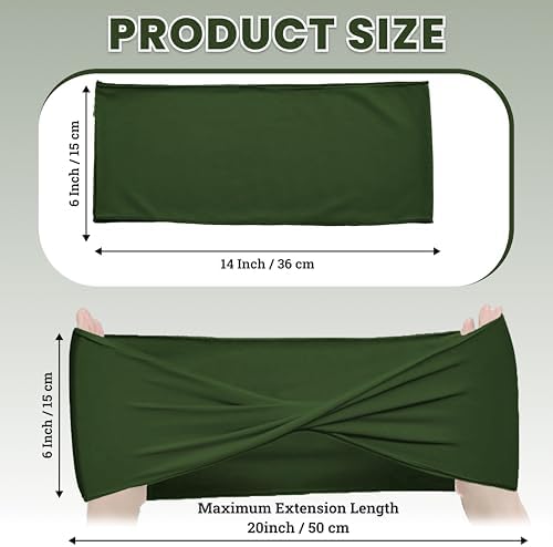 MDS Pack of 250 Spandex Chair Sashes Without Slider Buckles – Olive Green - Image 2