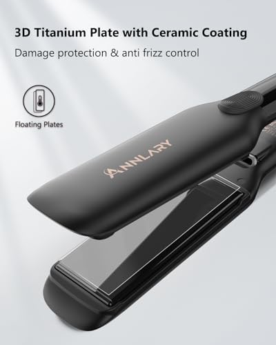ANNLARY 1.75 Inch Ionic Hair Straightener Titanium Ceramic Flat Iron - Image 4
