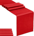 5-Pack Satin Table Runner Red 12 x 108 inches Long, Table Runners for Wedding, Birthday Parties, Banquets Decorations（5 Pack, 12x108 Inch, Red） by Hahuho