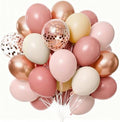 PartyWoo Dusty Pink Balloons 66pcs 12 Inch Blush Pink Gold White Balloons by PartyWoo