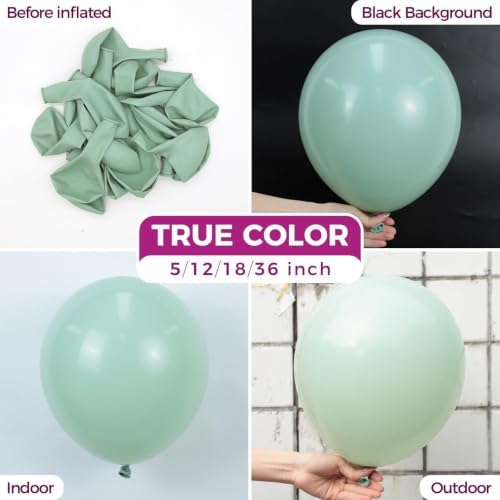 Bezente Mint Green Balloons Latex Party Balloons 150 Pack 5 inch - Image 2