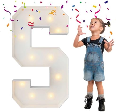 3FT Marquee Letters, Large Light Up Letters S for Party Decor by MerryMosaics