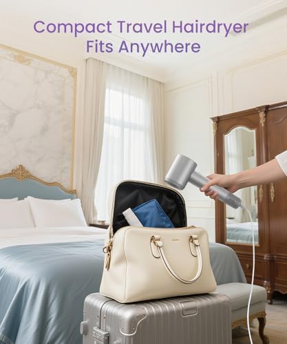Hair Dryer with Diffuser, High-Speed Ionic Travel Blow Dryer Fast Drying - Image 6