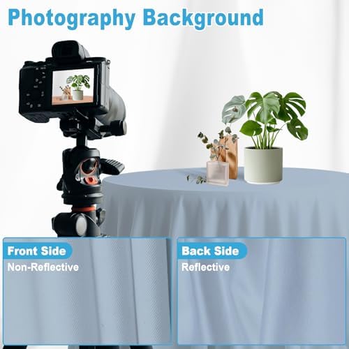 Dusty Blue Photography Backdrop for Photoshoot, Fabric, 7x10 FT - Image 5