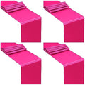 SiinvdaBZX 4 Pcs Hot Pink Satin Table Runner 12 x 108 inches Long by SiinvdaBZX