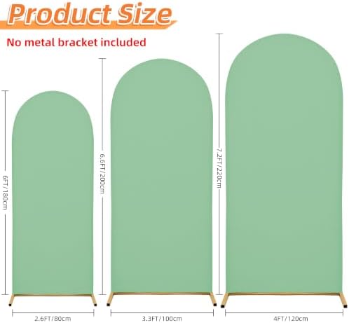 Set of 2 Wedding Arch Cover Stretchy Spandex Fabric Backdrop for Arch Stand - Image 3