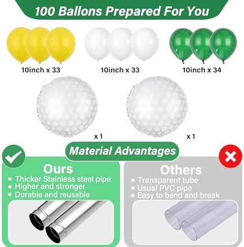 2 Sets Golf Balloon Column Stand Kit Adjustable Golf Party Balloon Decor - Image 3