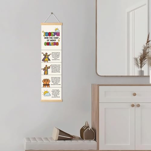 Joseph's Coat of Many Colors Banner, Church Banner, Christian Rustic Hanging Door Flag, Farmhouse Decorations Outdoor Indoor, Church Activity Decor, Bible Lesson, Scripture and Words Decorations - Image 5