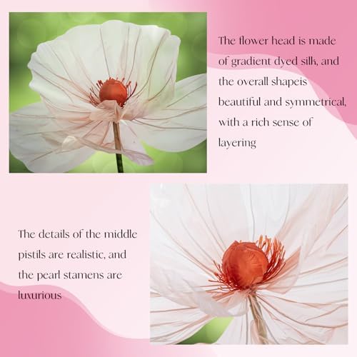 5.6 Ft Tall Large Artificial Silk Flower Orange Champagne - Image 6