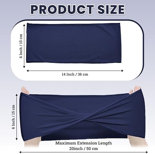 MDS Pack of 200 Spandex Chair Sashes Without Slider Buckles – Navy Blue - Image 2