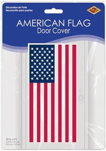 Beistle American Flag Door Cover, 30 by 5-Feet,Red/White/Blue - Image 6