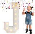 3FT Marquee Letters, Large Light Up Letters J for Party Decor by MerryMosaics